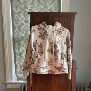 Anthropologie daily practice hoodie, floral, size M